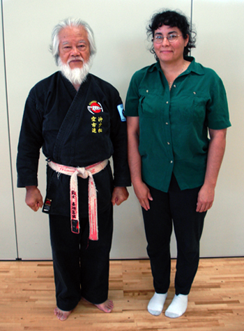 Bushido Kenkyukai instructor A. L. Gallegos with Grandmaster Fuse Kise in Japa
